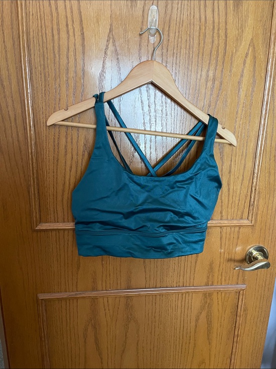 lululemon athletica Other - lululemon athletica Deep Teal Shine Crossback Sports Bra